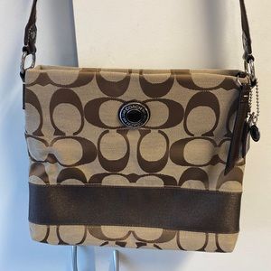 Coach crossbody brown bag